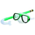 thumbnail image 1 of facefd Protection Faciale pour Enfants Réutilisable Ajustable Imperméable Sports Nautiques Natation Plongée en Apnée Bouclier Facial avec Tube Respirant Vert, 1 of 5