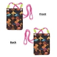 thumbnail image 5 of Multi-Color Cross-Body Handbag 8.27×5.91in Waterproof, Scratch-Resistant And Odor-Free Detachable Shoulder Strap Saddlebrown Colorful Houndstooth Hand-Drawn Sketch_1, 5 of 8