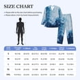 thumbnail image 4 of Naloa Abstract Ocean Waves Men’s Pajamas Set - Long Sleeve Button Down Sleep Shirt and Pajama Bottoms Sleepwear Set-X-Large, 4 of 7