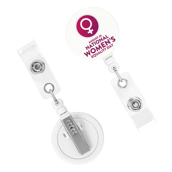 Women'S Equality Day 2025 Badge Reel Retractable Badge Clip Id Card Name Tags Holder Gifts For Nurse Teacher Office Employees Doctors