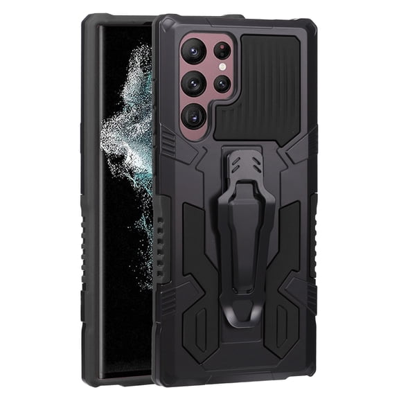 For Samsung Galaxy S22 Ultra 5G Armor Warrior Shockproof PC TPU Phone Case