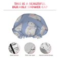 thumbnail image 5 of Kdxio Cute Fat Cat Print Shower Cap for Women,Elastic and Reusable,Double Waterproof Layers Bathing Hat, 5 of 9