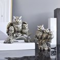 thumbnail image 4 of KGJQ Owl Family Resin Figurines, Rustic Tree Branch Animal Statues, American Country Home Decor for Living Room TV Stand Bookshelf Bedroom, Unique Housewarming Gift, 4 of 7