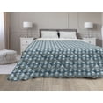 thumbnail image 1 of Abstract Down Alternative Comforter, Warm Colored Brush Marks with Dots Pattern Diagonal Stripes on a Dark Backdrop, Microfiber Quilt for All Season, 5 Sizes, Multicolor, by Ambesonne, 1 of 3