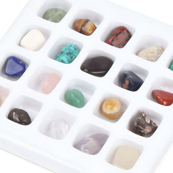 DESIGNICE Natural Gemstones Healing Crystals Set Loose Gemstones Includes Gift Box, 20ct