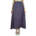thumbnail image 3 of Bimba Womens Long A-Line Skirt With Crop Top Boho Bohemian Rayon Summer Clothing, 3 of 3