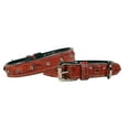 thumbnail image 2 of Derby Dog Designer Series USA Leather Padded Alligator With Crystals Dog Collar - 8", 2 of 6