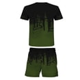 thumbnail image 3 of Promotion!Rong Yun Adult Breathable Short Sleeved Shorts With Ink Wash Style Loose Fitting Pullover Two-piece SetPromotion!, 3 of 3