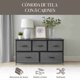 thumbnail image 2 of Organizador Estante 5 Cajones Gavetas de Tela Almacenamiento gris 6.49 pulg Elly Decor ED-CDT5CJCL, 2 of 8