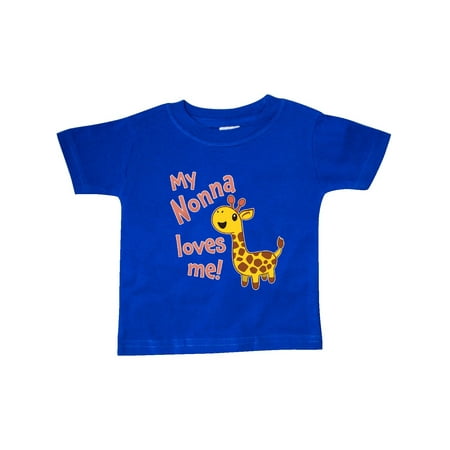 

Inktastic My Nonna Loves me- cute giraffe Gift Baby Boy or Baby Girl T-Shirt