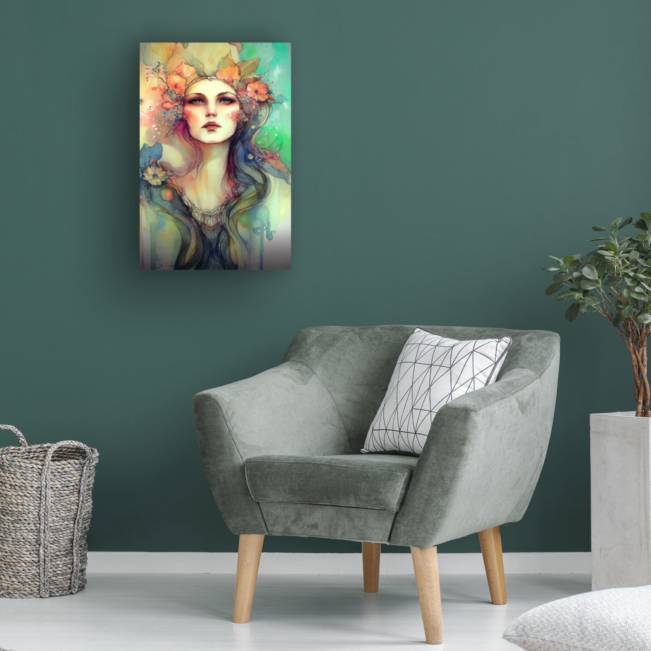 Canvas Wall Art - Sasha 'Woman V' Wall Art for Living Room, Bedroom, or Office Décor by Trademark Fine Art - 22 x 32 Inches