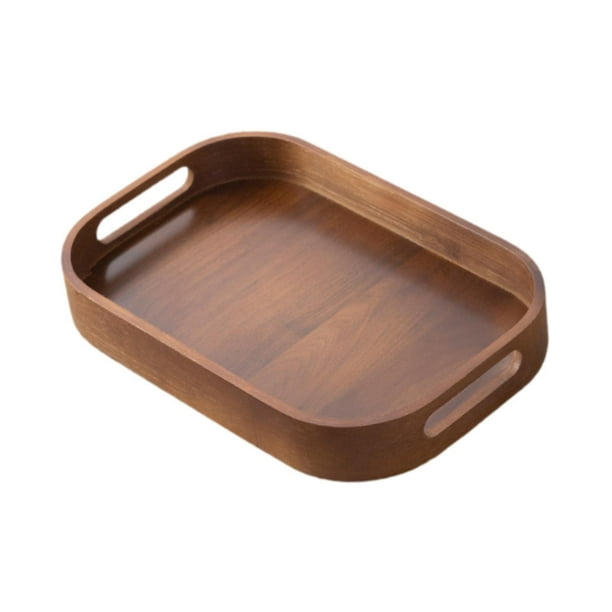 Bandeja de bambú para servir, decoración del hogar, bandejas de té, bandeja de comida para la cocina, mesa del hogar S