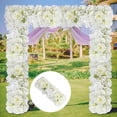 thumbnail image 4 of Puerta arqueada Fila de flores Fila de flores artificiales Seda Rosa Peonía Boda Flor Arreglo de pared para ventana T Estación Pared Puerta Telón de, 4 of 9