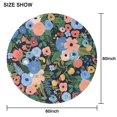 thumbnail image 6 of Pioneer Flower Floral Print Pattern Round Tablecloth 60"x60",Wrinkle Wipeable Table Cloth for Kitchen Dining Room Picnic Patio Party, 6 of 6