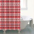 thumbnail image 4 of Red and White Christmas Pattern Shower Curtain 84"x72" ,Bathroom Decorative Shower Curtains Set with 12 Hooks,Modern Waterproof Washable Shower Curtain, 4 of 6