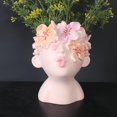 thumbnail image 6 of Head Flower Planter Face Flower Pot Gift Resin Sculpture Statue Vase Art Vase for Plant Home Office Desk Ornaments Style A, 6 of 8
