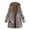 Gray, variant on Women Leisure Printed Hooded Coat Plush Jacket Plus Pocket Winter Jacket Bed Jackets for Women plus Size Crop Long Sleeve