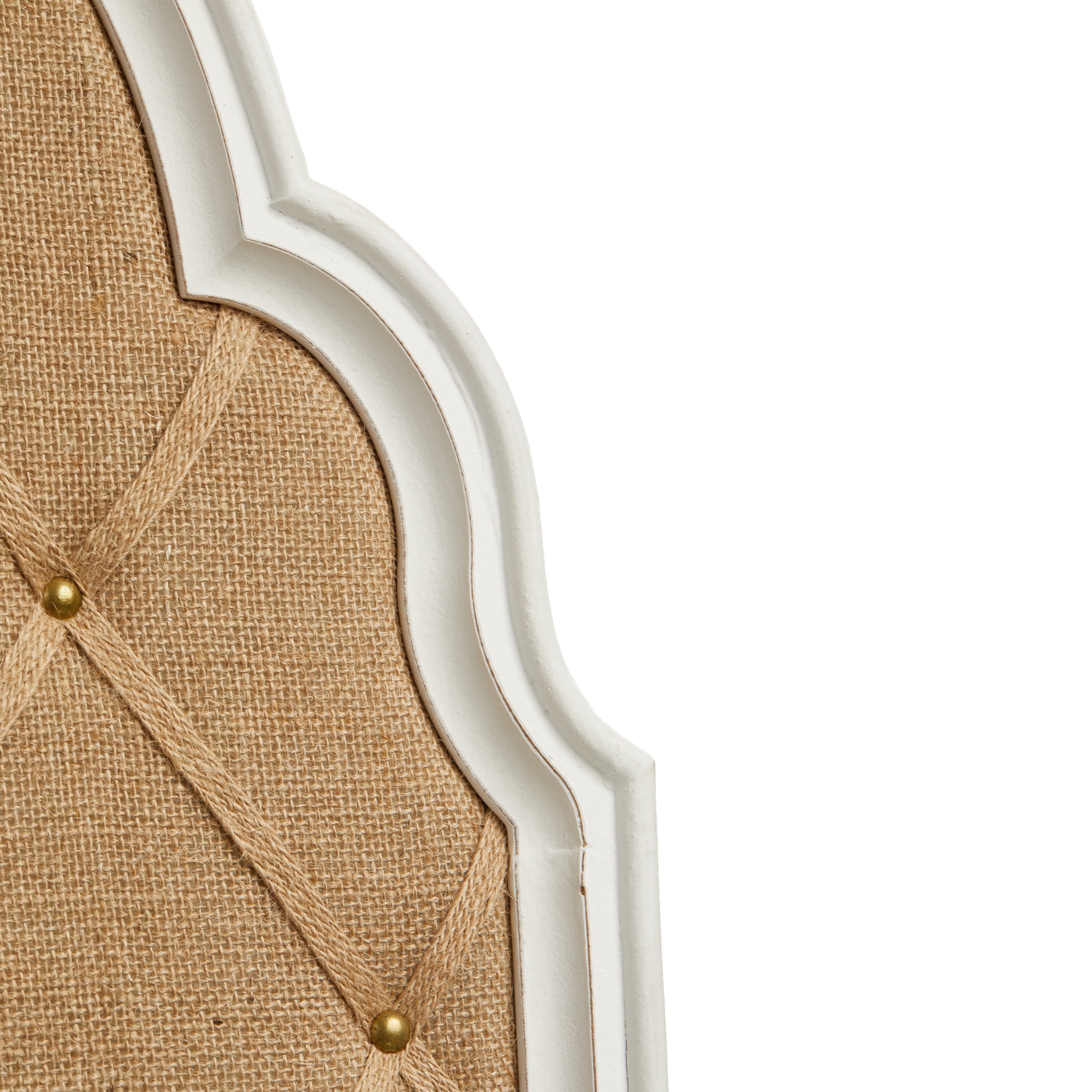 SOFE Farmhouse White Wood Frame Bulletin Board, 36" x 24", Linen Memo Board for Wall, Decorative Office Décor
