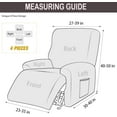 thumbnail image 6 of AIGIA Stretch Recliner Covers, 4-Piece Ultra Soft Velvet Recliner Chair Slipcover Single Seat Couch Cover Furniture Protector with Pocket, 6 of 6