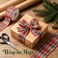 thumbnail image 6 of Christmas Plaid Ribbon Wired, Gingham Ribbon for Holiday Party Xmas Tree Decoration Gifts Wrapping Wreath Bow DIY Crafts Making Supplies Farmhouse Home Decor, 6 of 7