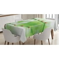 thumbnail image 1 of Ambesonne Nature Tablecloth Rectangular Table Cover, Ladybug on Water Image, 52"x70", Red Green, 1 of 3