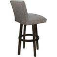 thumbnail image 2 of Swivel Wood Extra Tall Stool Sommerville 34" - Mojave Gray Fabric - Dark Walnut, 2 of 4