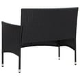 thumbnail image 4 of vidaXL 4 Piece Garden Lounge Set with Cushions Poly Rattan Black, 4 of 5