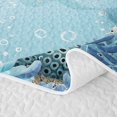 thumbnail image 5 of spefrowx Watercolor Sea Turtle Twin Quilt Set for Boys Girls, Blue Coral Wildlife Twin Coverlet Set, 2-Piece, 5 of 7
