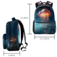 thumbnail image 2 of Lightweight Backpack Colorful Jellyfish School Bag Travel Laptop Daypack for Men Women Casual Rucksack, 2 of 6