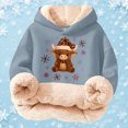 thumbnail image 4 of Highland Cow Christmas Sweatshirts-Cozy Hooded Pullover with Cow Print Design,Soft Warm Winter Kids Top,Cute Highland Cow Hoodie & Sweater for Holiday Season, 4 of 5