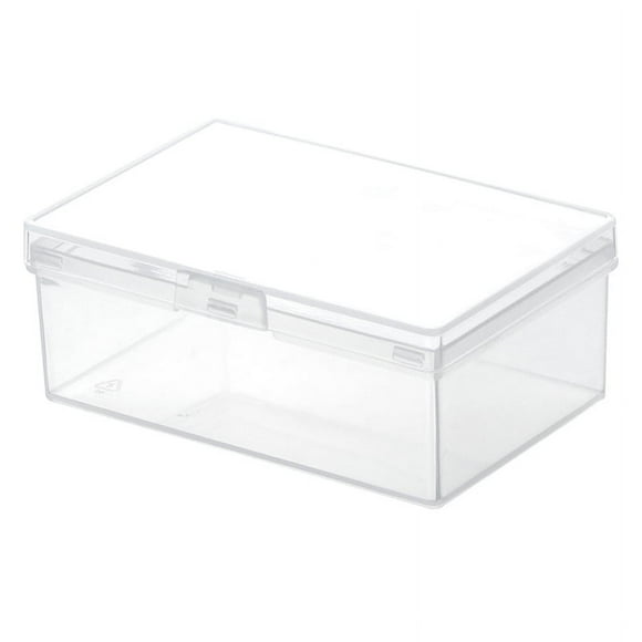 Caja de Plástico Rectangular de Plástico Transparente con Tapa Caja de Almacenamiento Colección