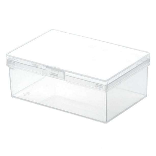 Caja de Plástico Rectangular de Plástico Transparente con Tapa Caja de Almacenamiento Colección