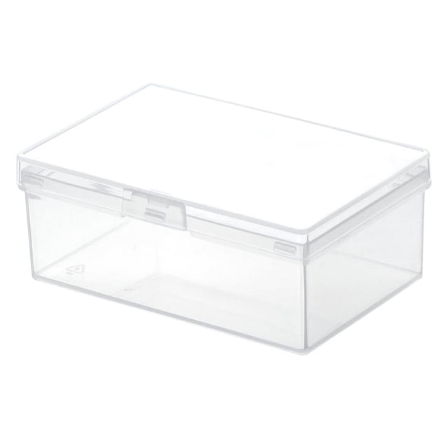 Caja de Plástico Rectangular de Plástico Transparente con Tapa Caja de Almacenamiento Colección