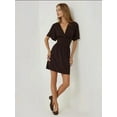 thumbnail image 3 of V-Neck Short Sleeve Mini Dress, 3 of 5