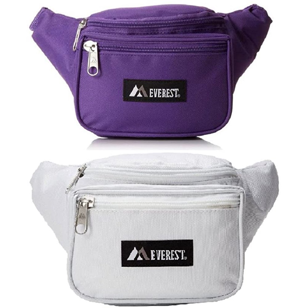 Everest Everest Signature Fanny Pack (White and D. Purple) Walmart
