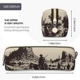 thumbnail image 3 of Balery Western Desert Cowboy Estuche de Lápices de Cuero Impreso, Estuche para Suministros de Arte, Estuche de Lápices con Cremallera, Estuche de Almacenamiento de Papelería, 3 of 7