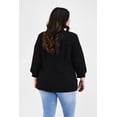 thumbnail image 3 of Blazer manga 3/4 Roman Fashion /Tallas Extras, 12255 (Negro) negro 36, 3 of 7
