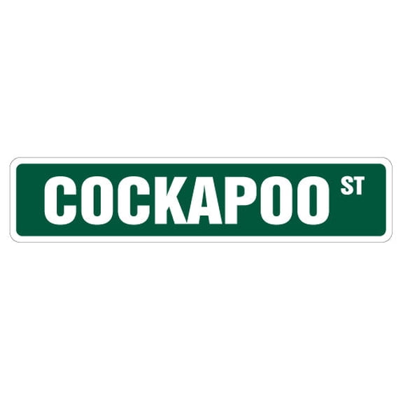 COCKAPOO Street Sign dog pet cockerpoo cocker spaniel | Indoor/Outdoor |  18" Wide