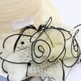 thumbnail image 4 of LinYooLi Organza Hat for Women Flower Wide Brim Hat for Wedding Tea Party Costume, 4 of 5
