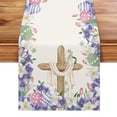 thumbnail image 1 of Resurrected tablecloth Easter Eggs Christian Cross Lily Flowers Spring Isa Holiday Resurrection Party Home Kitchen Dining Room Decoration (13 'x 72'), 1 of 5