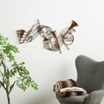 thumbnail image 2 of DecMode Brown Metal Musical Notes Wall Decor with Trumpets, 2 of 9