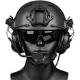 thumbnail image 2 of Tactical Helmet Headset Headphones Electronic Shooting Hearing Protection with Removable Microphone-Hd10, 2 of 7