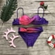thumbnail image 2 of MKLEKYY Trajes De Baño Women Swimwear Beachwear Gradient Print 2 Bikini Swimsuit Bathing Suit, 2 of 3