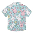 thumbnail image 2 of Dailycode Small Short Sleeve Button Down Shirts Bunny Rabbit and Daisy Flower Casual Shirt 3-10 Years, 2 of 9