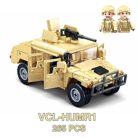 Military Armored Hummer Stryker Tank Car US Russia Army Modern War Soldier Weapon Model Building Blocks Brick Children Kids Toys