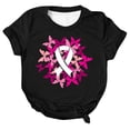 thumbnail image 1 of WEAIXIMIUNG Valentine's Day Cancer Awareness Month Tee | 's Graphic T Shirt for Events, 1 of 4