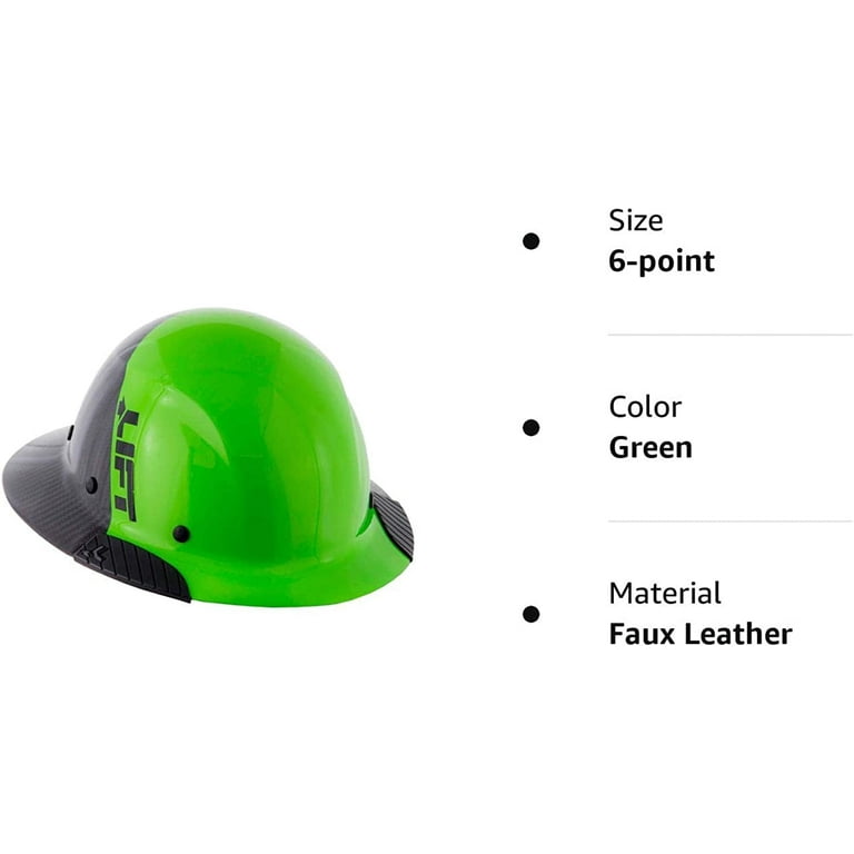 Lift Safety DAX Fifty 50 Carbon Fiber Full Brim Hard Hat - Green