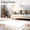 thumbnail image 2 of ODIKA 5'x7' Machine Washable Non-Slip Area Rug, Art Nouveau Floral With Flowing Curves And Feel High Traffic Rug, Brown, 572989, 2 of 5