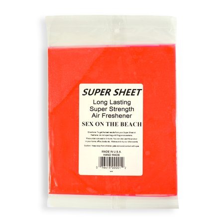 Jenray Super Sheet Large (8"x7") Under Seat Car Air Freshener (Sex on The Beach)
