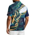 thumbnail image 6 of Tie Dye Polo Shirts for Men Henley Short Sleeve Cotton Linen Tees Causal Vacation Loose T Shirts, S, 6 of 6